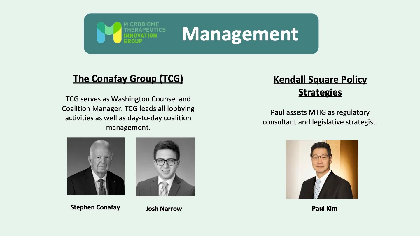Introduction to the Microbiome Therapeutics Innovation Group — slide 4 of 15